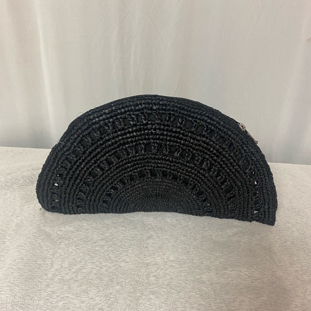NWOT Black Handcrafted Madagascar Crochet Clutch